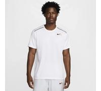 (Large) Nike Miler Dri-Fit T-Shirt Men White Graphic Print