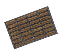 Large Nimbus Coir Door Mat Tuff Scrape Heavy Duty Anti Slip Coir with Rubber Base Indoor Outdoor Entrance Absorbent Mat 45 x 75 cm