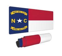 Large North Carolina State Flag Print Mouse Pad Office Desk Mat Keyboard pad for Gaming Office&Home,11.8 x 31.5 in