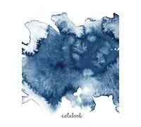Large Notebook for Girls: College Ruled Notebook Journal | Diary | Composition - Dark Blue Watercolor - 120 Pages - Large (8.5 x 11 inches)