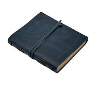 Large Notebook Journal - Genuine Leather Journals for Writing A4 Size Diary 8x10 Inch, Notepad For Women and Man, Gifts,Work,Travel Dark Blue