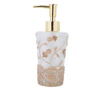 Large Nozzle Shower Gel Shampoo, Lotion Bottle for Exquisite Carving Process with Art Embossed Pattern (Gold)