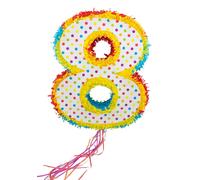 Large Number 8 Pinata 49cm Birthday Party Decoration Candy Fillable