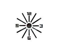 Large Number Mirrored Sticker Clock DIY Acrylic Wall Mirror Decals Removable Home Decoration Wallpaper black Comfortable and Environmentally Durable and clever