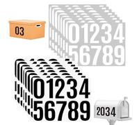 Large Numbers Sticky Pay Stickers House Number Sticker Weatherproof 10 cm Adhesive Numbers Garbage can Stickers Number Sticker for Mailbox Black, White for Mark 16 Pieces