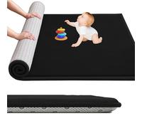 Large Nursery Carpets, Memory Foam Play Mat for Baby Non-Slip 3CM Thick 180 x 300 cm Children's Play Mat for Crawling Soft Play Tummy Time, Area Rug Playmat for Floor Living Room Tatami Black