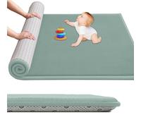 Large Nursery Carpets, Memory Foam Play Mat for Baby Non-Slip 3CM Thick 50 x 150 cm Children's Play Mat for Crawling Soft Play Tummy Time, Area Rug Playmat for Floor Living Room Tatami Sky Blue