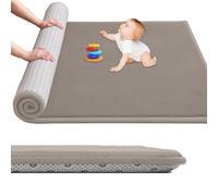 Large Nursery Carpets, Memory Foam Play Mat for Baby Non-Slip 3CM Thick 60 x 120 cm Children's Play Mat for Crawling Soft Play Tummy Time, Area Rug Playmat for Floor Living Room Tatami Light Brown