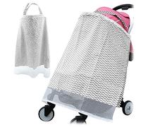 Large Nursing Cover, Breathable Breastfeeding Cover, Soft Breastfeeding Cover for Full Privacy Breastfeeding Protection, Pram Net Cover for Push Chair (Style G)