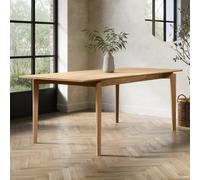 Large Oak Extendable Dining Table - Seats 4 - 6 - Leena