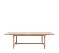Large Oak Extendable Dining Table with Bobbin Detail seats 8 - Artisan - Caspian House