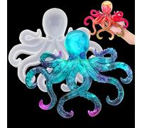 Large Octopus Resin Molds, Silicone Ornament Mold for Epoxy Casting, Animals Display Mould for DIY Resin Crafts, Wall Hanging Home Decor Halloween Christmas Gifts