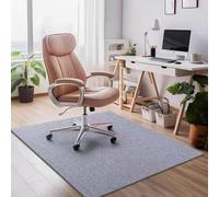 Large Office Chair Mat Non-Slip Home Office Desk Mat for Carpet & Hardwood Floor,Heavy Duty Floor Protector 6mm Thick Computer Gaming Chairs Rug (Grey,90x150cm)