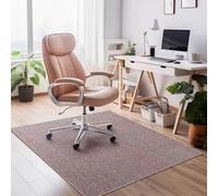 Large Office Chair Mat Non-Slip Home Office Desk Mat for Carpet & Hardwood Floor,Heavy Duty Floor Protector 6mm Thick Computer Gaming Chairs Rug (Brown,100x150cm)