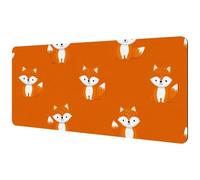 Large Office Desktop Mouse Pad, Cartoon Little Fox Non-Slip Lightweight Computer Mouse Pad 35.2" x 15.7"