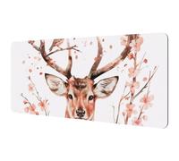 Large Office Desktop Mouse Pad, Deer Head Non-Slip Lightweight Computer Mouse Pad 35.2" x 15.7"