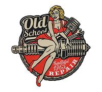 Large Old School Repair Biker Back Patch to Iron on for Leather cowls | Motorcycle Embroidery Patch, cowls ironable Patch, Women Iron on Patches, Screws Motorcycle Patch, Men Badges Finally Home