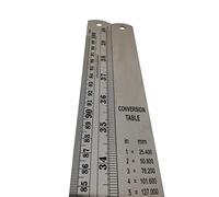 Large ONE Meter Ruler 1M Metal Stainless Steel 40" Measure Rule 100Cm 1000MM with Waterproof Cover Conversion Table