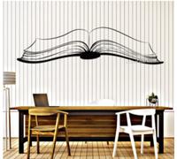 Large Open Book Vinyl Wall Stickers Reading Stories Library Home Decor Wall Decal Removable Waterproof Mural Poster 23X89cm