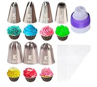 Large Open Star Piping Nozzle for Cupcake Swirls | 1M Style Icing Tip (Stainless Steel) for Cake Decorating, Rosettes & Star Designs | Professional Baking & Frosting Supplies