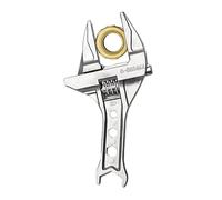 Large Opening Stubby Spanner - 75mm Capacity Plumbers Grips, Short Shank Basin Nut Adjuster, Professional Hand Tool for Sink, Hardware, Bathroom Maintenance Waste Pipe Nut Bicycle Repair