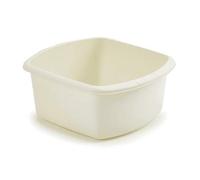 Large Or Small Plastic Rectangular Washing Up Bowl (Cream, Small Rectangular Bowl)