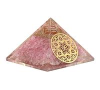 Large Orgone Pyramid | Rose Quartz Pyramid Crystal | Star of David Orgonite Pyramid | Organ Pyramids Positive Energy Healing