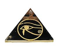 Large Orgone Pyramid | Shungite Pyramid Crystal | Eye of Horus Orgonite Pyramid | Organ Pyramids Positive Energy Healing