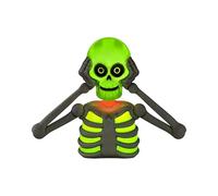 Large Ornaments for Living Room Halloween Decoration Outdoor Skeleton, 16" Plastic Posable Skeleton with Movable Joints, Small Hanging Skeletons for Halloween, Home Ornaments (Beige, One Size)