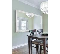 "Hamilton" White Shabby Chic Design Wall/Leaner Mirror 167cm x 106cm MirrorOutlet White One Size