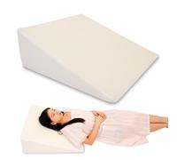Large Orthopedic Bed Wedge Pillow for Adults - Reduces Acid Reflux, GERD and Back Pain - Incline Cushion for Reading, Sleeping, Sitting, Knee/Leg Support - with Microfibre Washable Cover