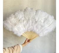 Large Ostrich Fan White Feathers 90cm*50cm Burlesque/Costume/Halloween-Default