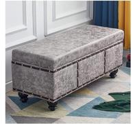 Large Ottoman Footstool - Comfortable Storage Stool for Bedroom & Living Room Flip-Top Design Versatile Shoe Changing Seat Light Grey 40x40 cm Multi-Size Options Available