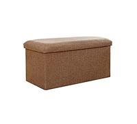 Large Ottoman Pouf Foot Rest 15x15x15in Versatile Footstool with Storage Tall Vanity Stool for Bathroom Makeup Stylish Entryway & Dining Room Accessory Removable Lid