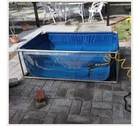 Large Outdoor Aquaculture Pool with Viewing Panel - Ideal Fish Pond for Koi, Goldfish & Turtles, Perfect for Breeding & Temporary Water Storage