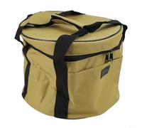 Large Outdoor Cooking & Cutlery Storage Bag - 14L Cylindrical Picnic Bag with Ergonomic Handle, Soft Pearl Cotton Lining & 600D Oxford Cloth,(MUD)