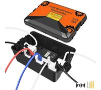 Large Outdoor Electrical Box Waterproof (31.75 x 21.59 x 12.7cm),NineLeaf IP54 Extension Cord Cover Weatherproof with 7 Cable Seal Entry,Protect Outlet, Plug, Timer, Power Strip, Holiday Light, Black