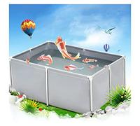 Large Outdoor Fish Pond Canvas for Aquariums, Water Tank with Stand and Galvanized Steel Brackets, Durable Pool Tarp for Fish and Aquatic Plants
