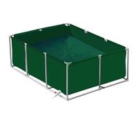Large Outdoor Fish Pond Canvas Tank with Drain Valve - Temporary Fish Holding Pool for Koi Turtles & Aquatic Life - Water Storage Solution - Green 200x300x80cm
