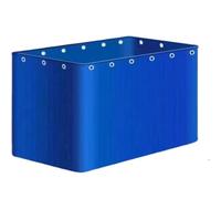 Large Outdoor Fish Pond with Frame, with Clear Viewing Panel, Easily Assembled Water Tank for Koi, Turtles, Goldfish, Hydroponics (Blue 0.6x1.2x1m)