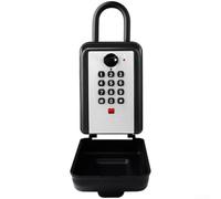 Large Outdoor Key Storage Box for Home Entryway | 1-12 digit resettable code, push button entry, secure keyless for access, anti-peep design, easy code management(C)