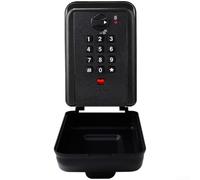 Large Outdoor Key Storage Box for Home Entryway | 1-12 digit resettable code, push button entry, secure keyless for access, anti-peep design, easy code management(B)