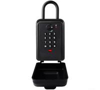 Large Outdoor Key Storage Box for Home Entryway | 1-12 digit resettable code, push button entry, secure keyless for access, anti-peep design, easy code management(D)