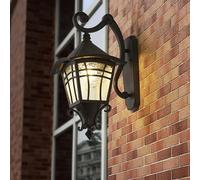 Large Outdoor Lights Wall Mount Exterior Wall Lanterns Oil Rubbed Bronze Waterproof Porch Wall Light Fixture with Flower Glass V-intage Wall Lamp,minimalist style
