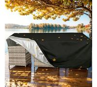 Large Outdoor Patio Furniture Set Covers Waterproof 70x70x70cm/LxWxH | Outside Dining Table and Chairs Cover for Deck Lawn Backyard Heavy Duty Sectional Sofa Cover Anti-UV 420d Oxford Fabric Black