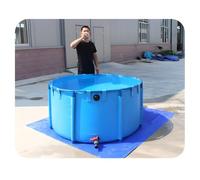 Large Outdoor PVC Fish Pond Folding Waterproof Pool with Steel Support Temporary Multi-Functional Fish Basin Garden Water Feature Easy Setup for Backyard Enjoyment.