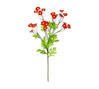 Large Outdoor Sunset Mums Flowers Weather Funsdecor Realistic Flower Faux Fall Silk Real Outside Yard Florals Porch Decorations Christmas Bouquet Artificial (Red, 54cm)