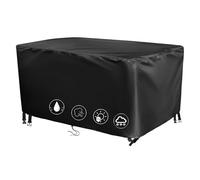Large Outdoor Table Covers Waterproof Rectangle 250x180x80cm/LxWxH Patio Rattan Table and Chair Set Cover, Patio Furniture Covers Waterproof Anti-UV Heavy Duty 600D Oxford Fabric Furniture Cover