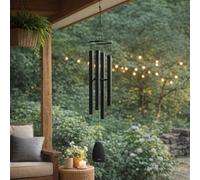 Large Outdoor Wind Chimes Garden Hanging Deep Tone Black Patio Decoration Gift