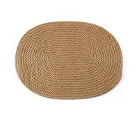 Large Oval Woven Placemats, 30 x 40cm 1 Pack Natural Jute Kitchen Dinning Table Mats, Rustic Boho Non-Slip Mats Heat-Resistant Braided Farmhouse Placemats (Jute(30 x 40cm)-1Pack)